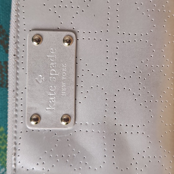Kate Spade Neda Metallic Silver Perforated Wallet - Picture 2 of 7